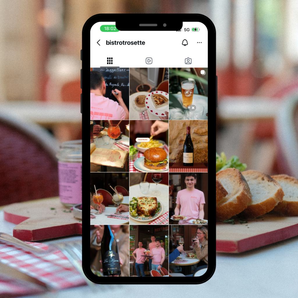 Bistrot Rosette mockup feed instagram